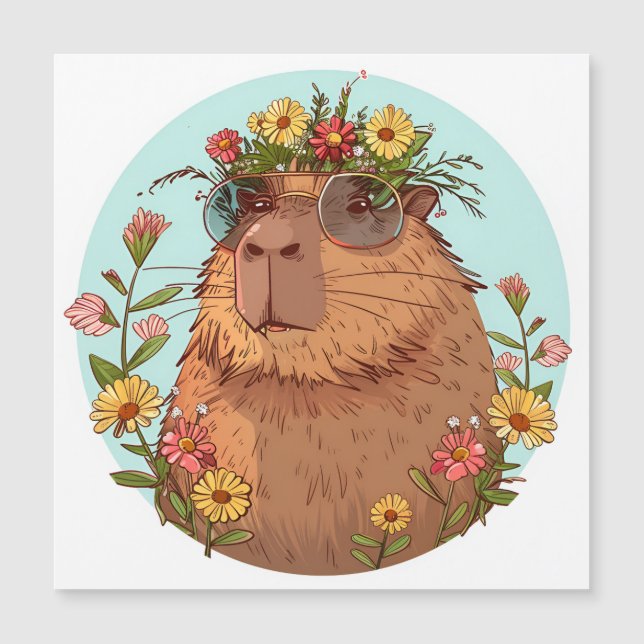 Capybara in zonnebril Zomertijd (Voorkant)