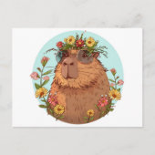 Capybara in zonnebril Zomertijd Briefkaart (Voorkant)