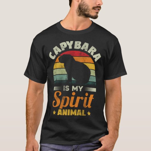 Capybara is mijn geest dier Capybara knaagdier T-shirt (Voorkant)