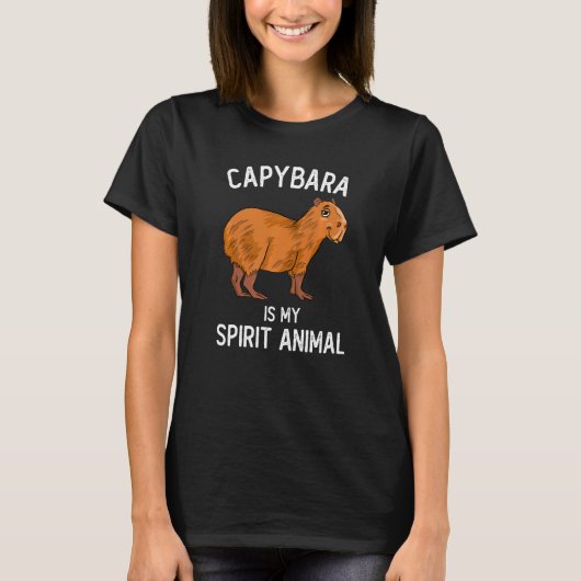 Capybara is mijn spirietdier Funny Capybara T-shirt (Voorkant)
