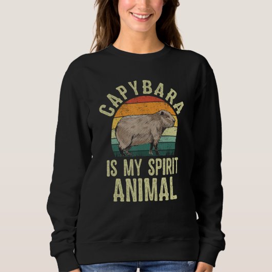 Capybara Is My Spirit Animal Cute Capybara Pet Own Trui (Voorkant)