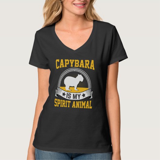 Capybara Is My Spirit Animal T-shirt (Voorkant)