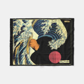 Capybara Japanese Kanagawa Wave Funny Surf Animal  Fleece Deken (Voorkant (Horizontaal))