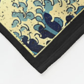 Capybara Japanese Kanagawa Wave Funny Surf Animal  Fleece Deken (Hoek)