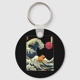 Capybara Japanse Kanagawa Golf Fun Dier Sleutelhanger