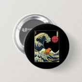 Capybara Japanse Kanagawa Golf Fun Surf Dier  Ronde Button 5,7 Cm (Voorkant /achterkant)