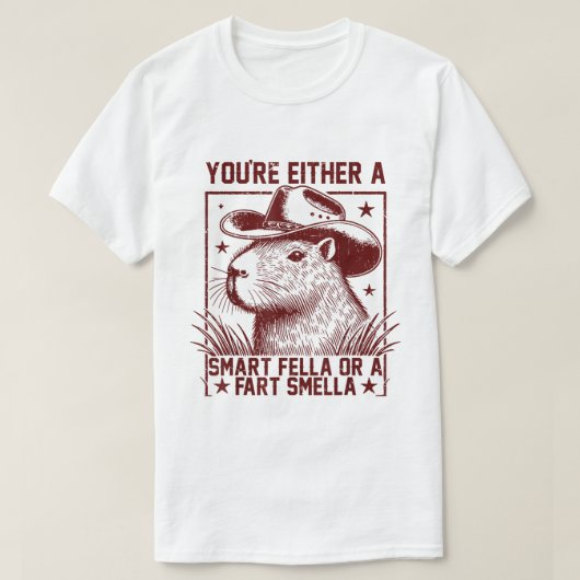 Capybara Je bent een slimme kerel - Bart Smella T-shirt (Design voorkant)