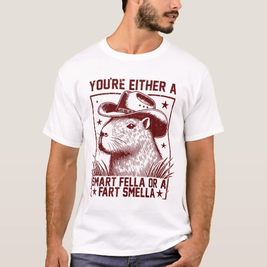 Capybara Je bent een slimme kerel - Bart Smella T-shirt (Voorkant)