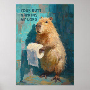 Capybara Je Billendoekjes Poster