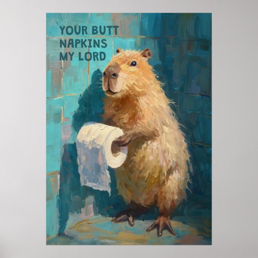 Capybara Je Billendoekjes Poster (Voorkant)