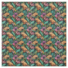 Capybara Jungle Droom Naadloos Oppervlaktepatroon Stof