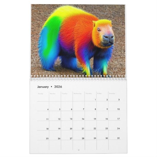 Capybara Kalender (Jan 2026)