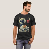 Capybara Kanagawa Wave Funny Surf Animal T-shirt (Voorkant volledig)