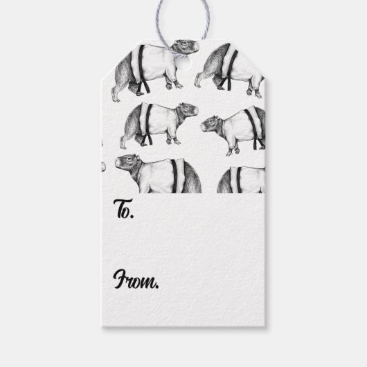 Capybara Karate Cadeaulabel (Voorkant)