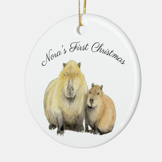 Capybara Keramisch Ornament (Links)