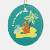 Capybara Keramisch Ornament (Links)