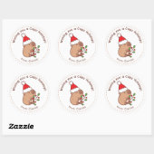 Capybara Kerst stickers Grappig Schattige (Vel)