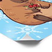 Capybara Kerst Vakantie Verjaardag Perfect Poster (Hoek)