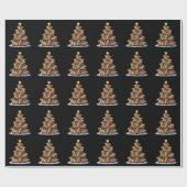 Capybara Kerstboom Cadeau Grappig Kerstmis Capy Cadeaupapier (Vlak)