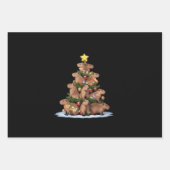 Capybara Kerstboom Cadeau Grappig Kerstmis Capy Inpakpapier Vel (Voorkant)