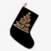 Capybara Kerstboom Cadeau Grappig Kerstmis Capy Kleine Kerstsok (Voorkant (Hangend))