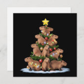 Capybara Kerstboom Cadeau Grappige Kerstmis Capy Feestdagenkaart (Voorkant / Achterkant)