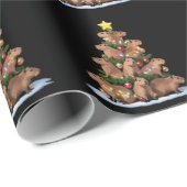 Capybara Kerstboom Gift Grappig Kerstkapsel Cadeaupapier (Rol Hoek)