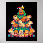 Capybara Kerstboom Grappig Capybara Kerstmis Poster (Voorkant)