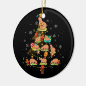 Capybara Kerstboom Vrolijk kerstdier dierentuin Keramisch Ornament (Links)