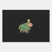 Capybara kerstcadeaus Capy Grappige kerstboom Inpakpapier Vel (Voorkant)