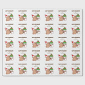 Capybara kerstinpakpapier - Schattige Grappig Cadeaupapier (Vlak)