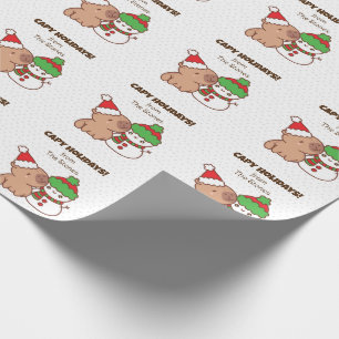 Capybara kerstinpakpapier - Schattige Grappig Cadeaupapier