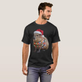 Capybara Kerstlichten Kerstmis Cappy T-shirt (Voorkant volledig)
