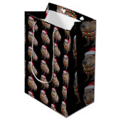 Capybara Kerstlichten Xmas Kerst Cappy  Medium Cadeauzakje (Voorkant Gekanteld)