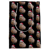 Capybara Kerstlichten Xmas Kerst Cappy  Medium Cadeauzakje (Voorkant)