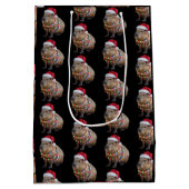 Capybara Kerstlichten Xmas Kerst Cappy  Medium Cadeauzakje (Achterkant)