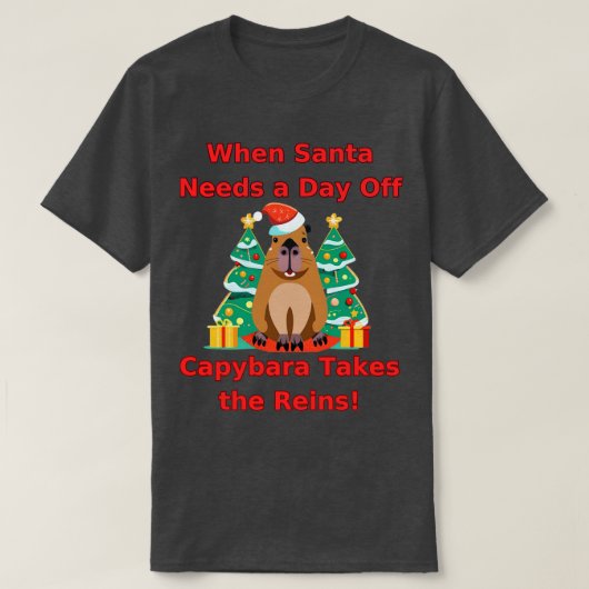 Capybara Kerstmis 2 T-shirt (Design voorkant)