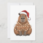 Capybara Kerstmis bijpassende grappige kerstman Bedankkaart (Voorkant)