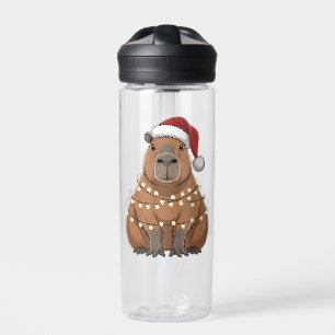Capybara Kerstmis bijpassende grappige kerstman Waterfles