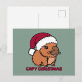 Capybara Kerstmis Briefkaart (Voorkant / Achterkant)