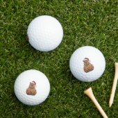Capybara Kerstmis Grappige Kerstman Golfballen (Insitu Gras)