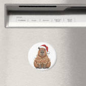 Capybara Kerstmis Grappige Kerstman Magneet (Insitu (Vaatwasser))