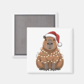 Capybara Kerstmis Grappige Kerstman Magneet (Voorkant / Achterkant)