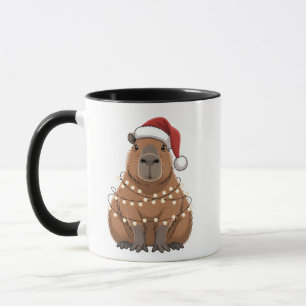 Capybara Kerstmis Grappige Kerstman Mok