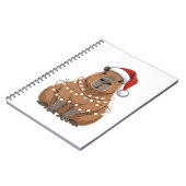 Capybara Kerstmis Grappige Kerstman Notitieboek (Linkerzijde)