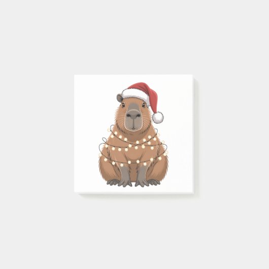 Capybara Kerstmis Grappige Kerstman Post-it® Notes (Voorkant)