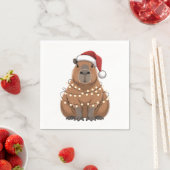 Capybara Kerstmis Grappige Kerstman Servet (Insitu)