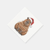 Capybara Kerstmis Grappige Kerstman Servet (Hoek)