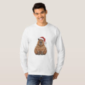 Capybara Kerstmis Grappige Kerstman T-shirt (Voorkant volledig)