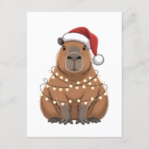 Capybara Kerstmis Grappige Sinterklaas Feestdagenkaart
